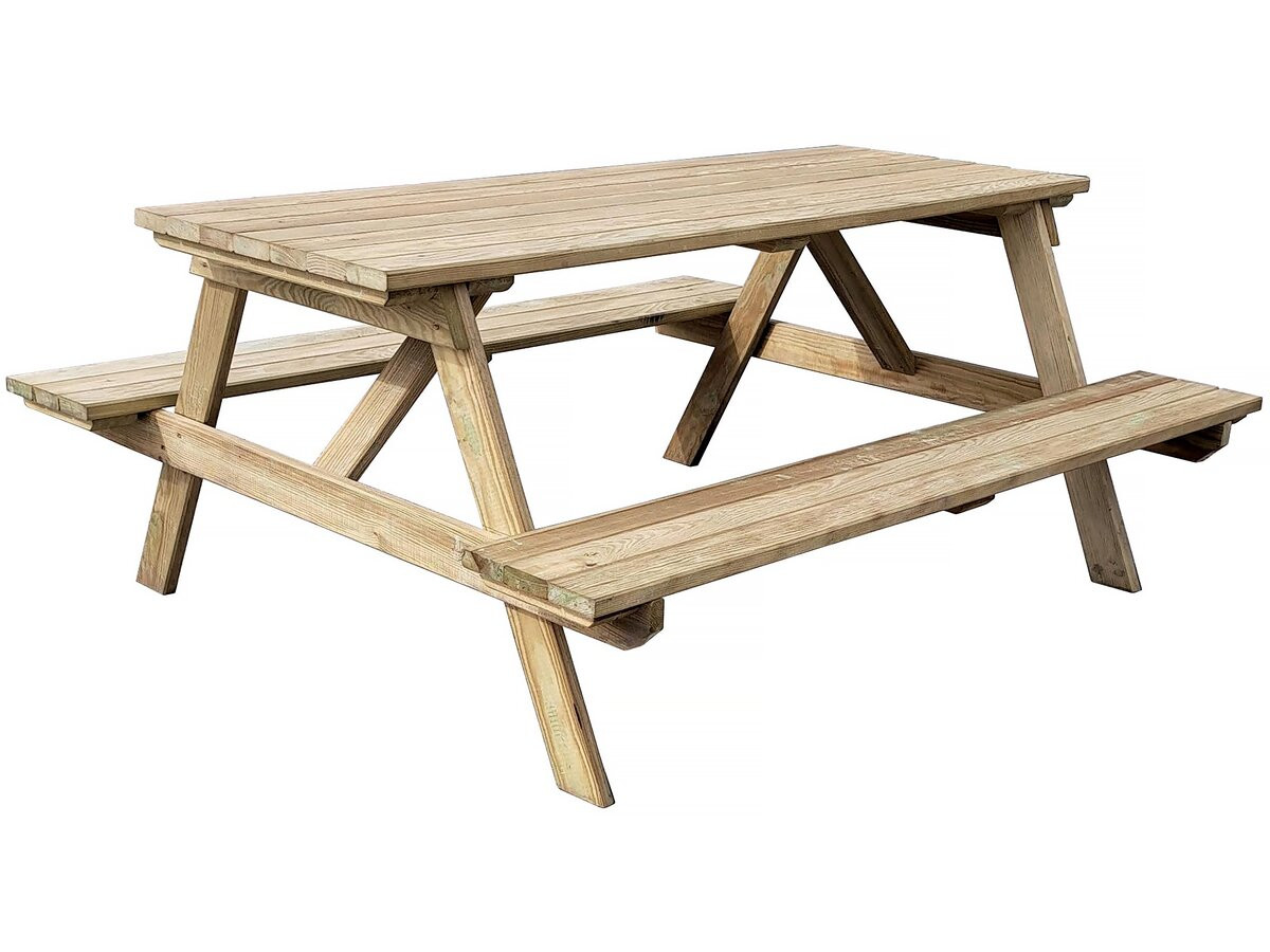 Mesa de piquenique para adultos "gardenia" - 180 x 150 x 75 cm - 6/8 pessoa