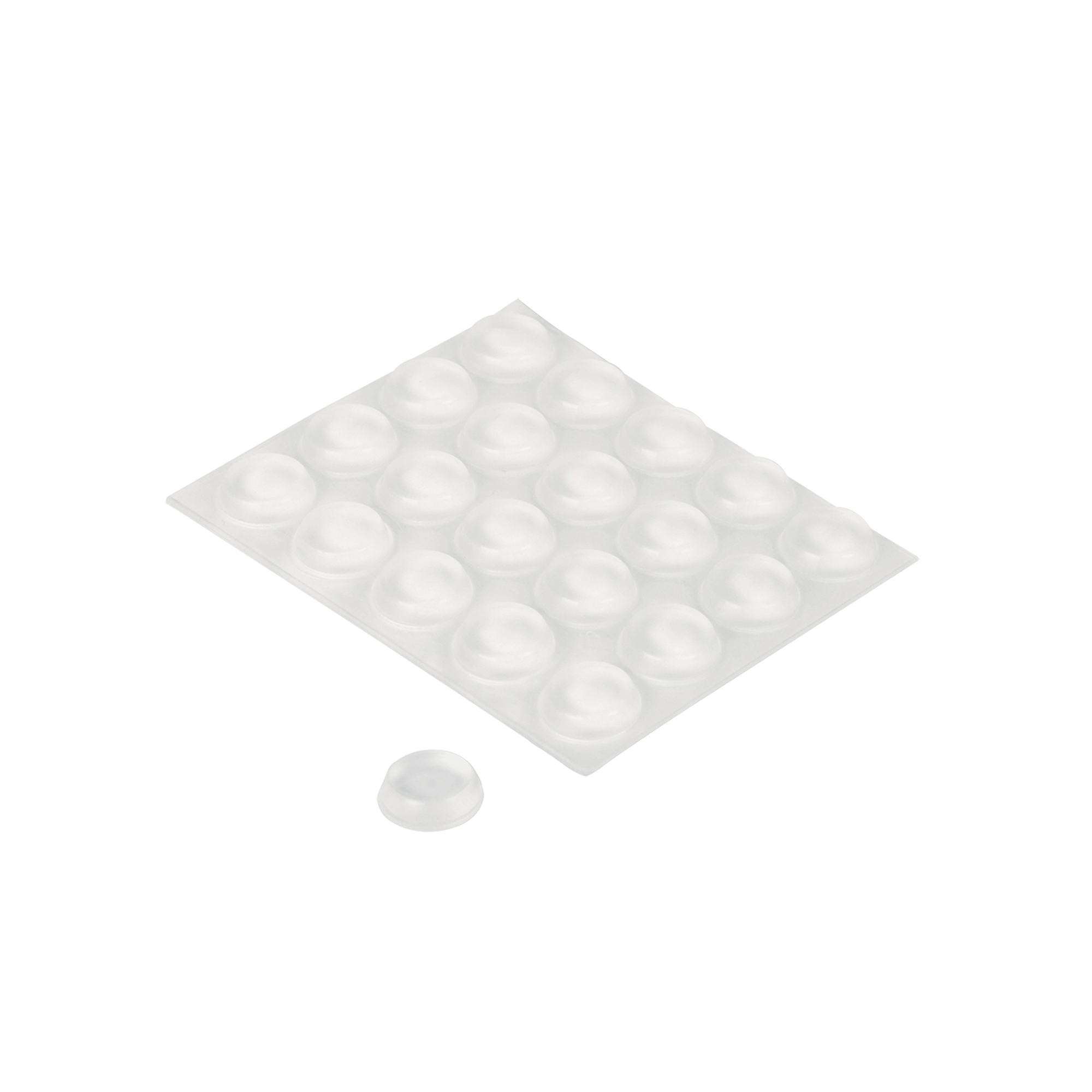 Rei | pack de 20 batentes adesivos transparentes | plástico | ø13x4 mm |