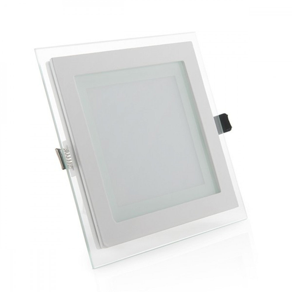 Downlight LED 12w 1200lm 4200ºk quadrado vidro 40.000h [gr-mb02-12w-w]