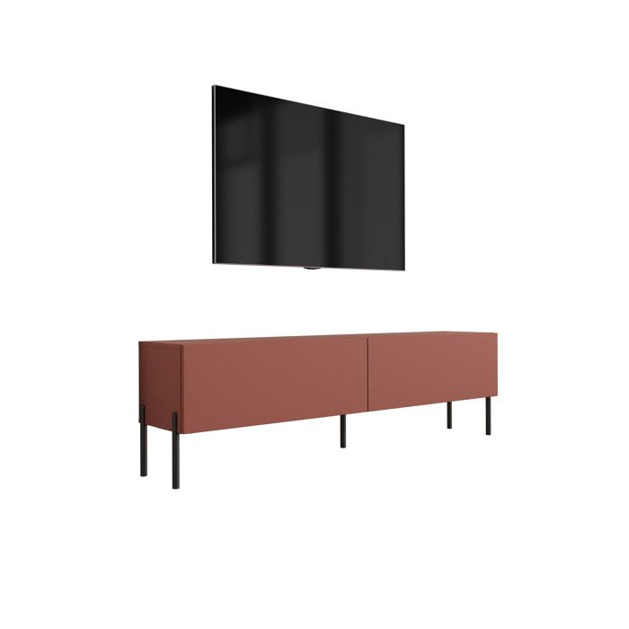 Móvel para tv moderno - vermelho tijolo - painéis 16 mm - 140x52x32 cm