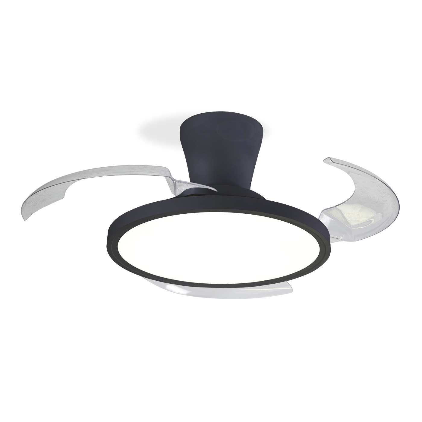 Ventilador de teto com 3 pás rebatíveis, ø90 cm, preto, motor de 25 w