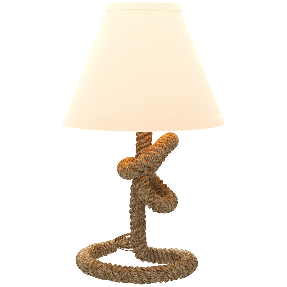 Candeeiro de mesa ø28x45,5 cm metal e linho color beige Homcom