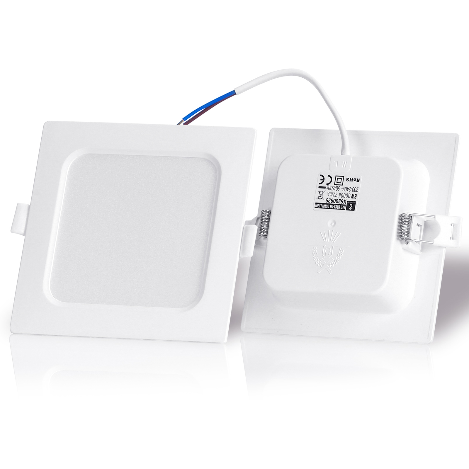 Aigostar downlight LED embutido 12w, 6500k, ф140-150mm, pacote de 2