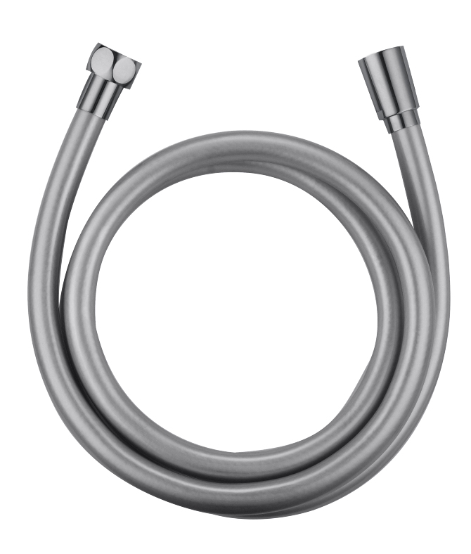Tubo de duche PVC 150 cm níquel escovado