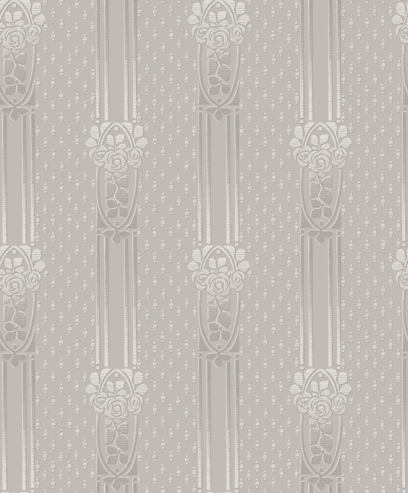 Borastapeter papel de parede flores vintage em estilo art nouveau cinzento