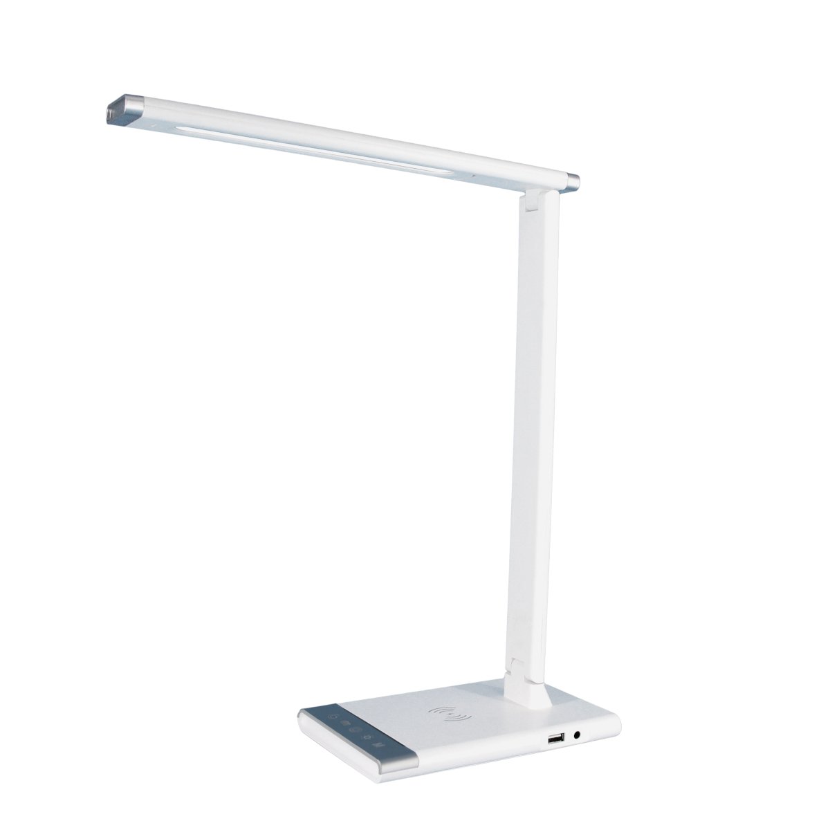 LâmpadaLED com carregador sem fio e usb, toque, 3 tons, ajustável