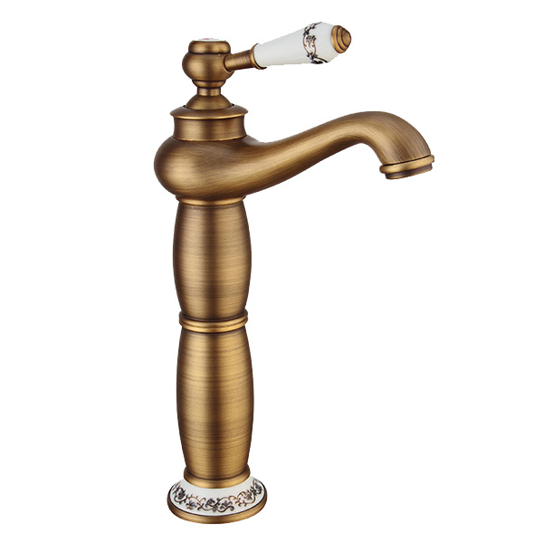 Torneira de lavatório retro, dourado