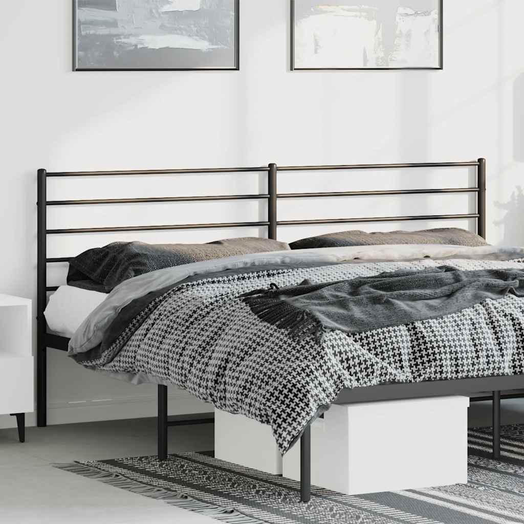 Cabeceira de cama 180 cm metal preto 544960