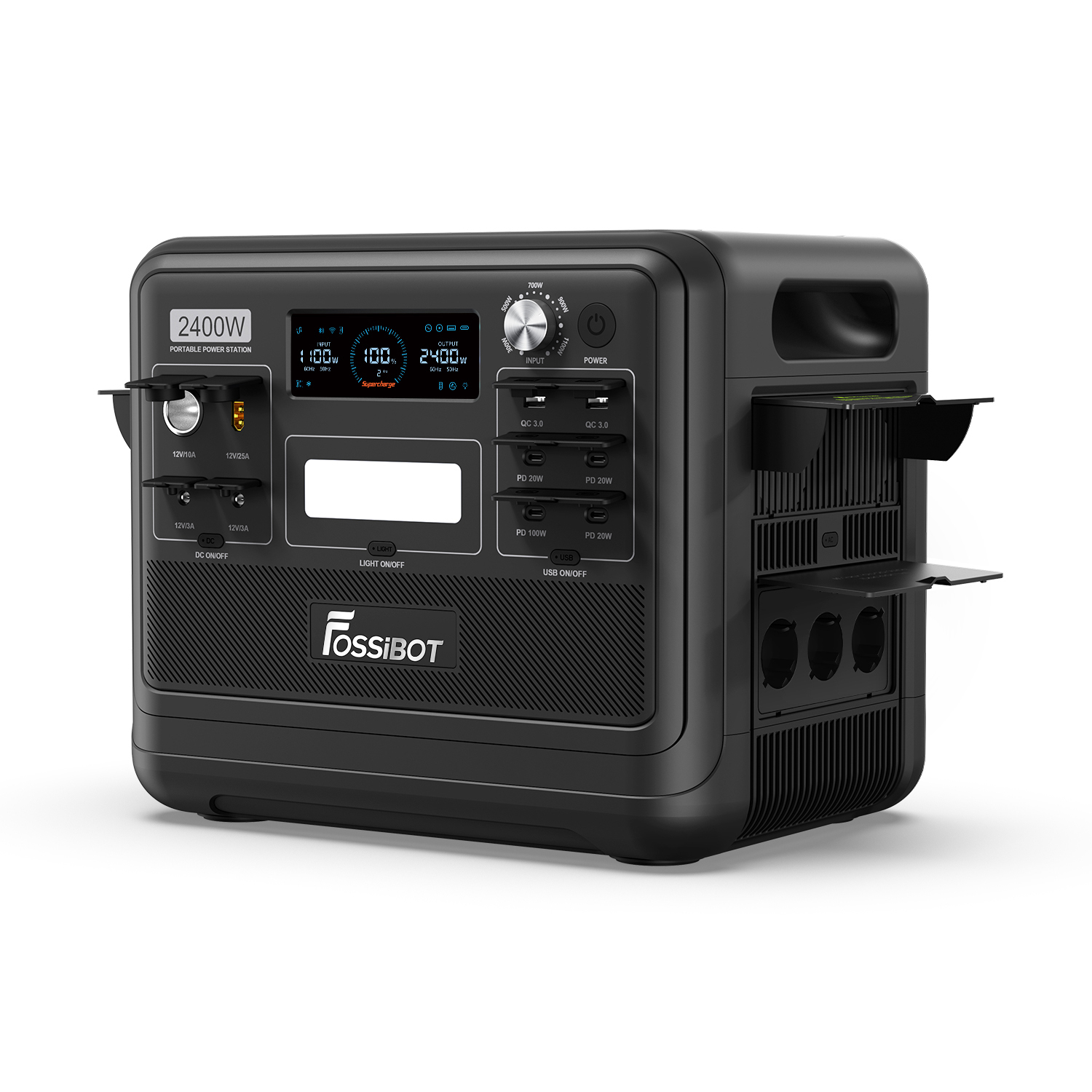 Fossibot - central elétrica portátil lifepo4 2048wh pico 4800w