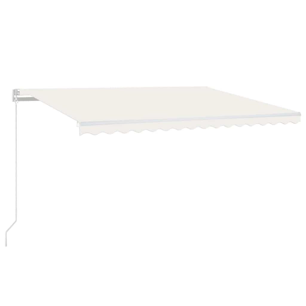 Toldo automático com LED e sensor de vento 450x300 cm cor creme