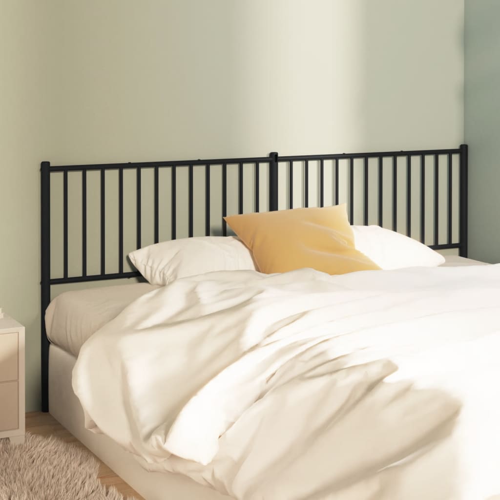 Cabeceira de cama 200 cm metal preto ptob5880