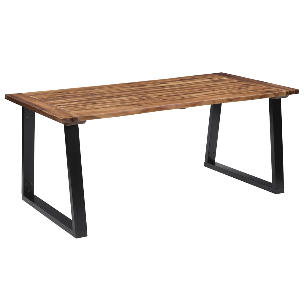 Mesa de jantar em madeira de acácia maciça 180x90 cm wf666700
