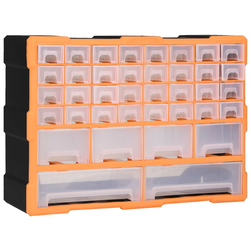 Organizador multi-gavetas vidaxl com 38 gavetas 52x16x37,5 cm