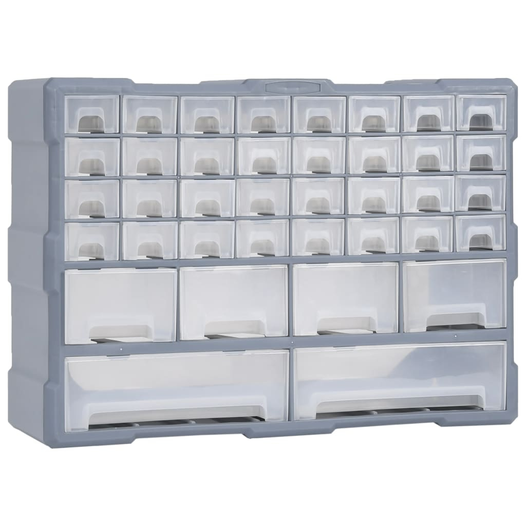 Organizador multi-gavetas vidaxl com 38 gavetas 52x16x37,5 cm