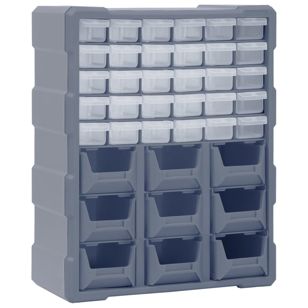Organizador multi-gavetas vidaxl com 39 gavetas 38x16x47 cm