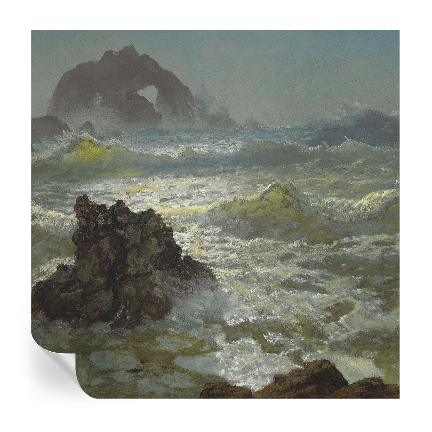 Papel de parede adesivo mar tempestuoso 250x250 tulup