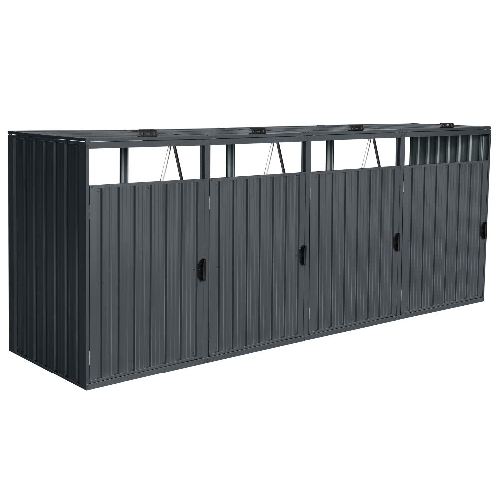 Cubo de basura de tres puertas cubo - 4x 240l