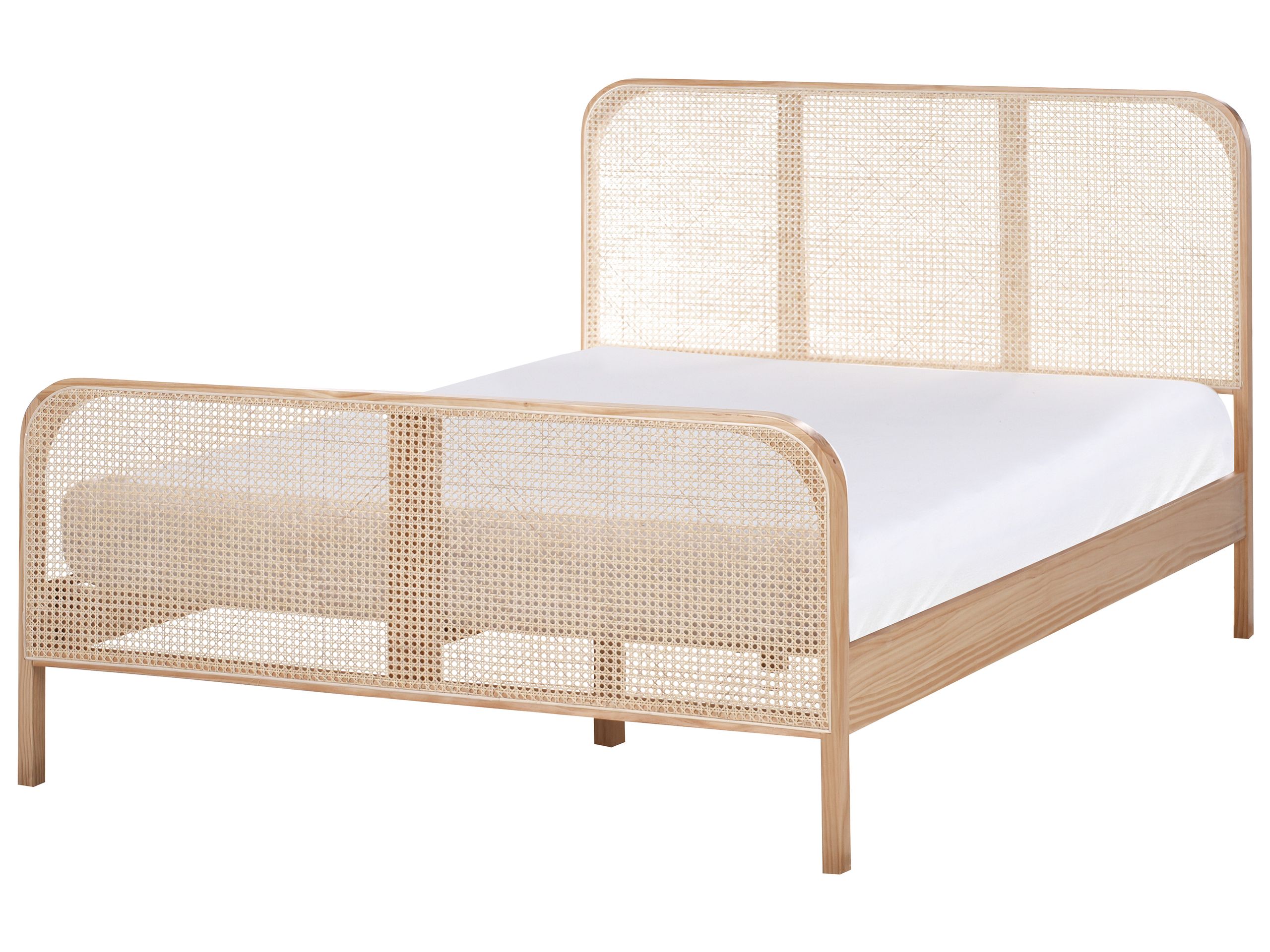 Cama madeira de pinho gonfaron 140 x 200 cm castanho claro