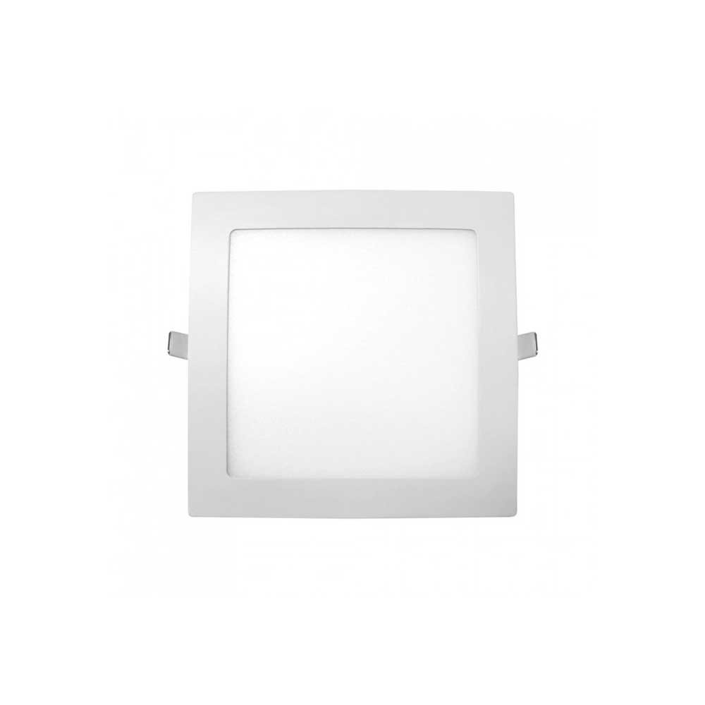 Downlight LED ultraslim encastrável quadrado 12w 450lm 10,5x10,5cm branco