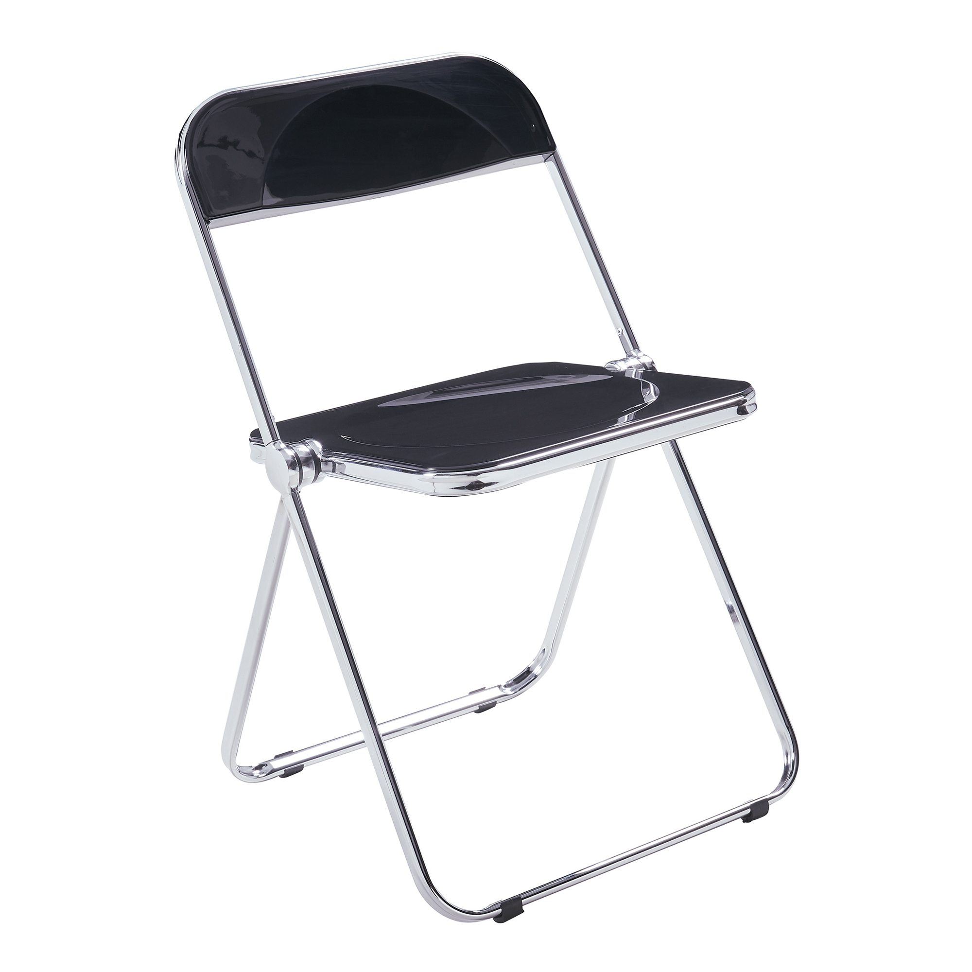Set de 4 sillas plegables pornainen 74x46x47cm negro [en.casa]