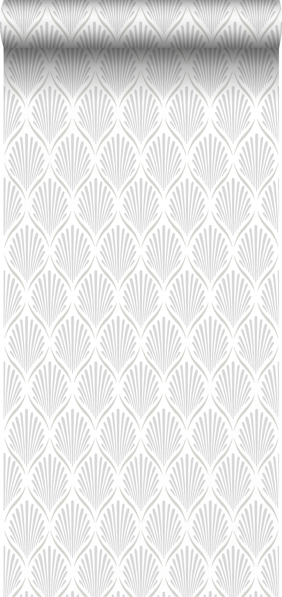Duro papel de parede motivo art deco cinzento - 53 cm x 10.05 m - 661156
