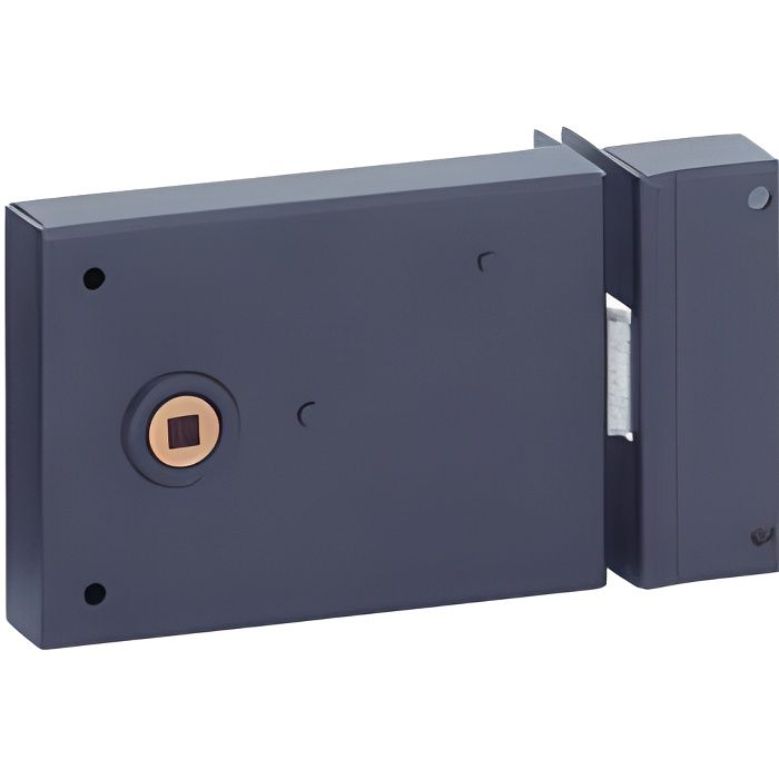 Fechadura tipo bec de cane reversível horizontal preto epóxi 110x80 mm thir