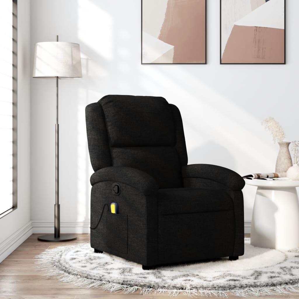 Poltrona de massagens reclinável tecido preto ewg8054