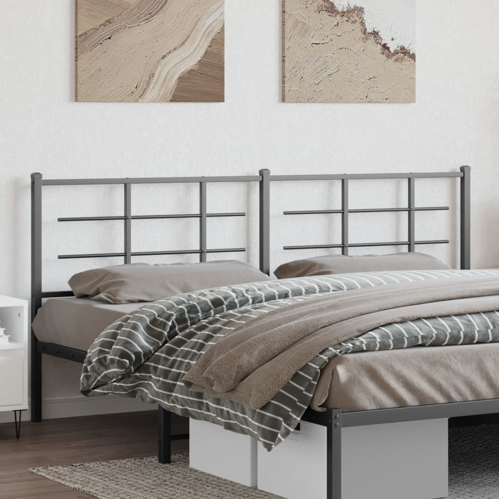 Cabeceira de cama 200 cm metal preto ptob7849
