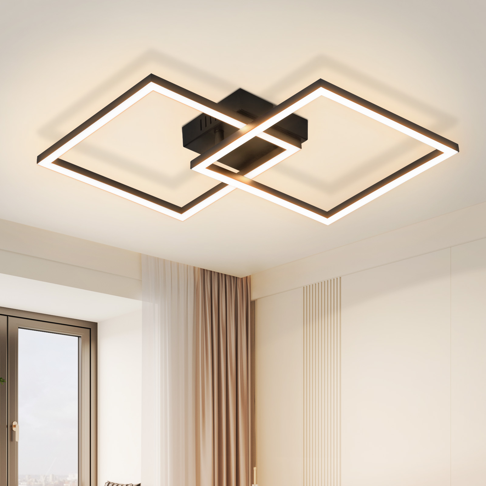 Nettlife luz de teto LED quarto luz de teto 24w lâmpada sala estar branco
