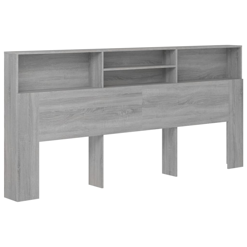 vidaXL mueble cabecero color gris sonoma 220x19x103,5 cm