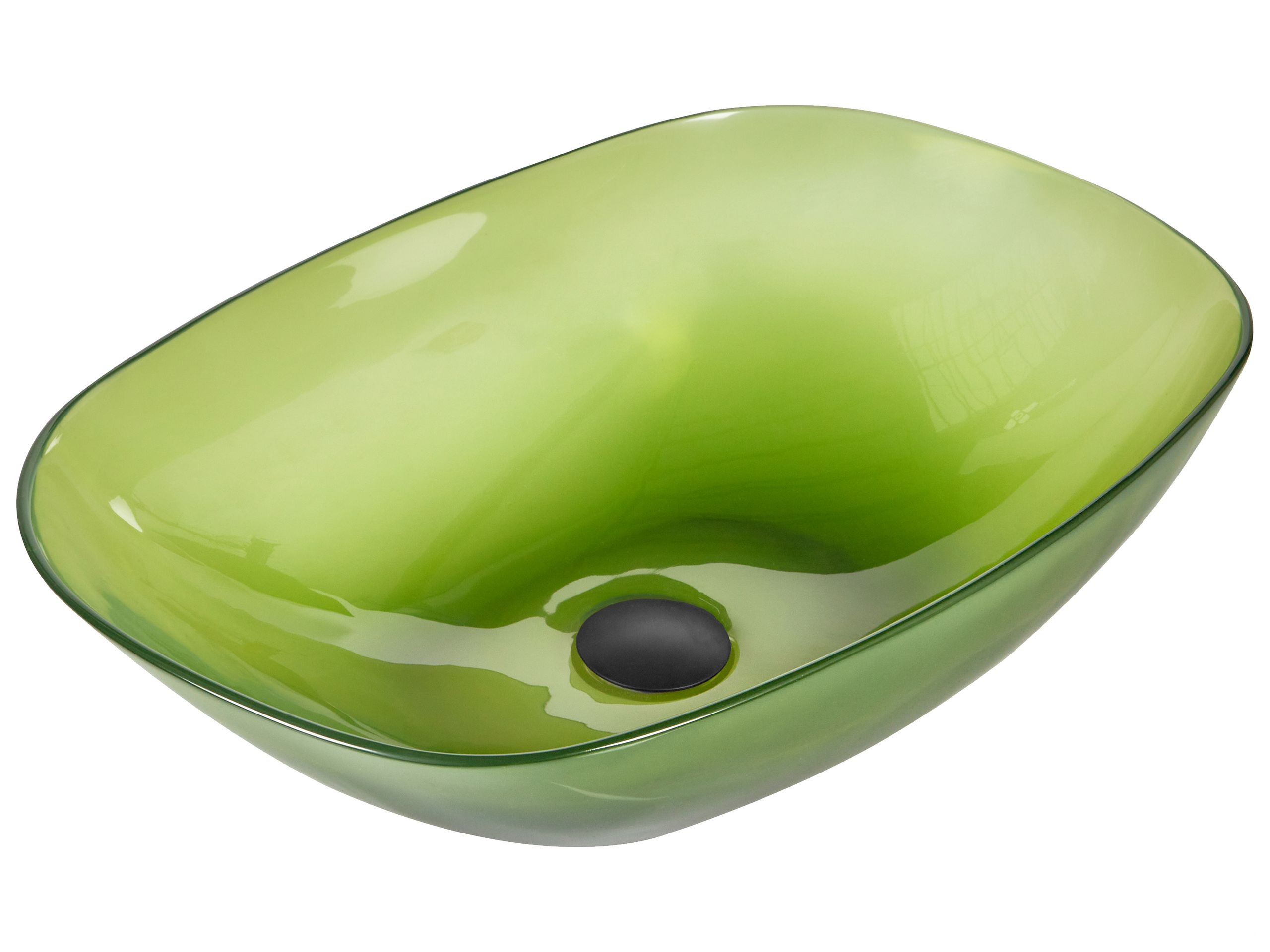 Lavatório de bancada moengo 54 x 36 cm superfície sólida verde