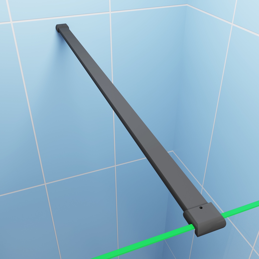 Aica barra de suporte preta para 90 cm