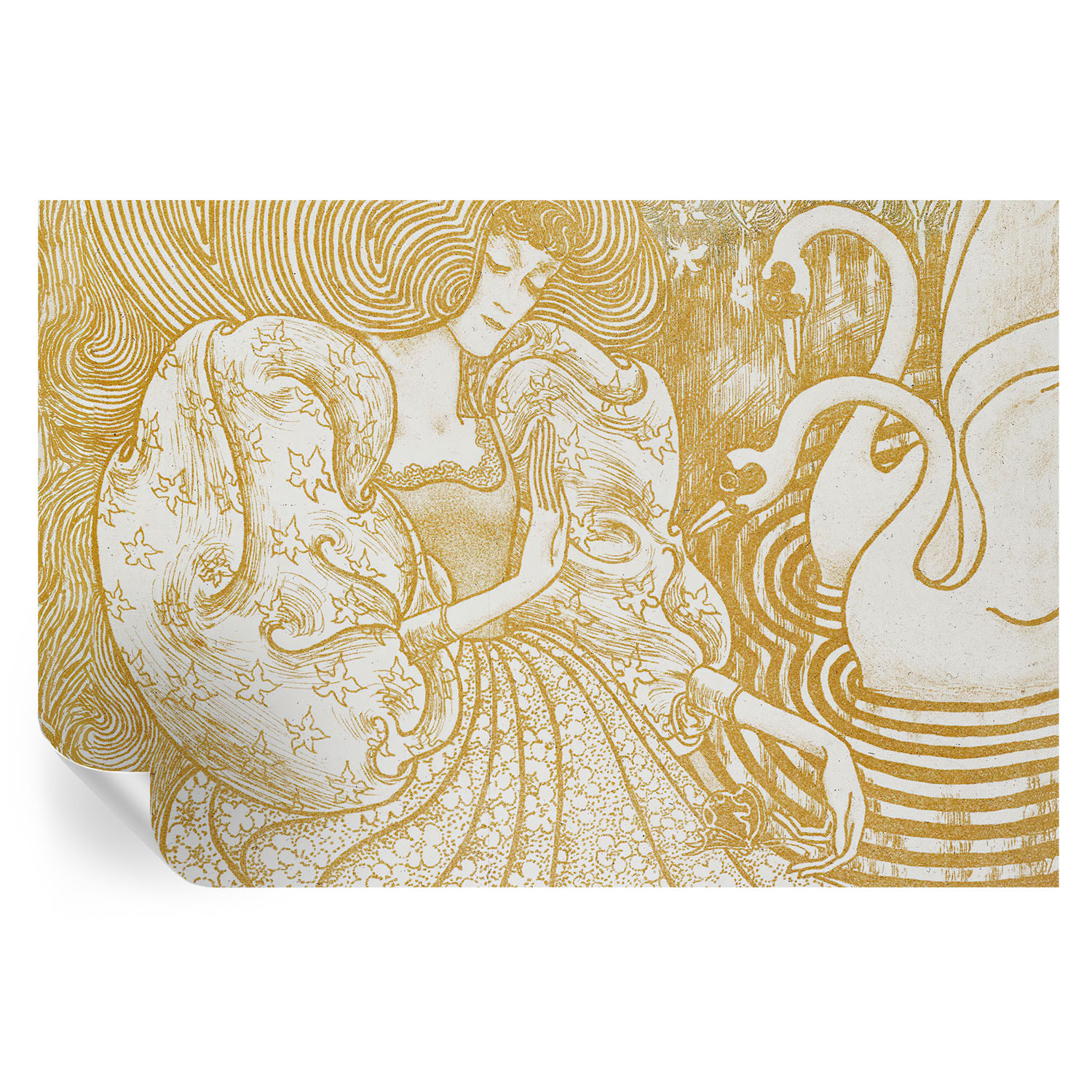 Papel de parede vinílico elegância feminina 104x152 tulup