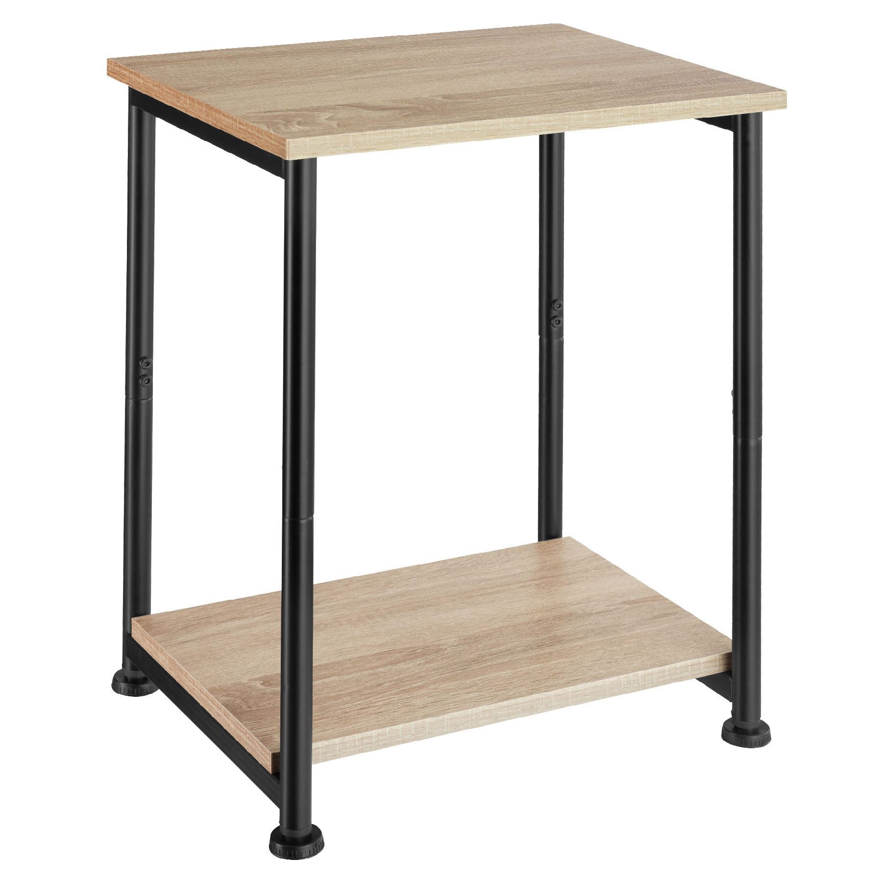 Mesa auxiliar 38,5 x 30 x 51,5 cm, madeira industrial clara