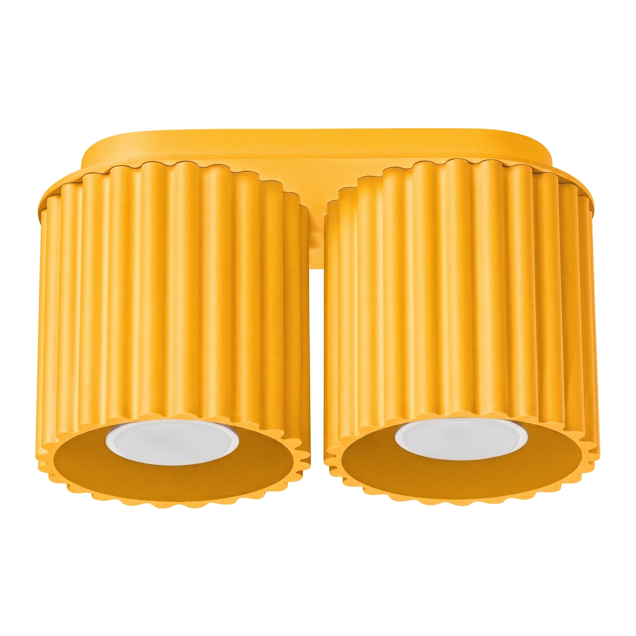 Plafons aura 2 amarelo alumínio 21x12x10cm