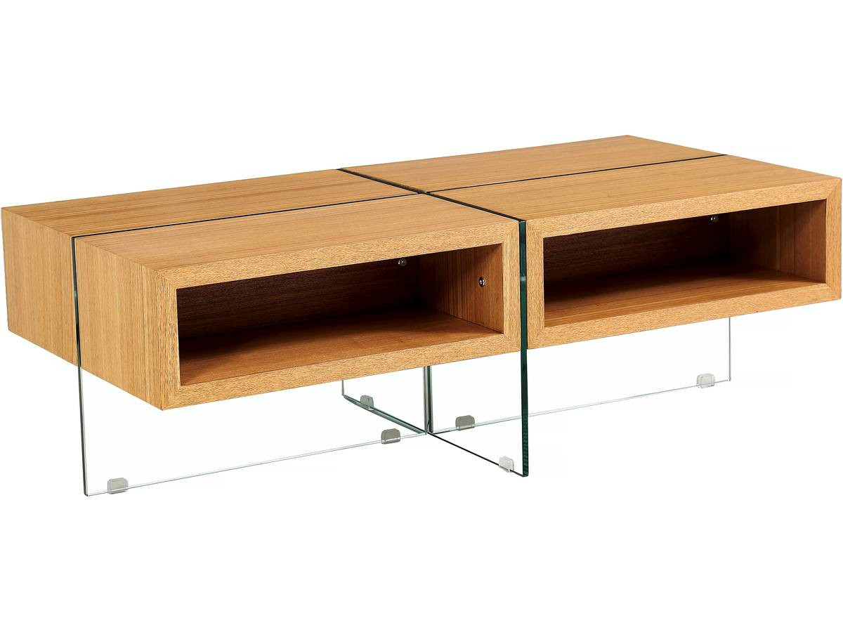 Mesa de centro "milano" - 120 x 60 x 40 cm - acabado roble