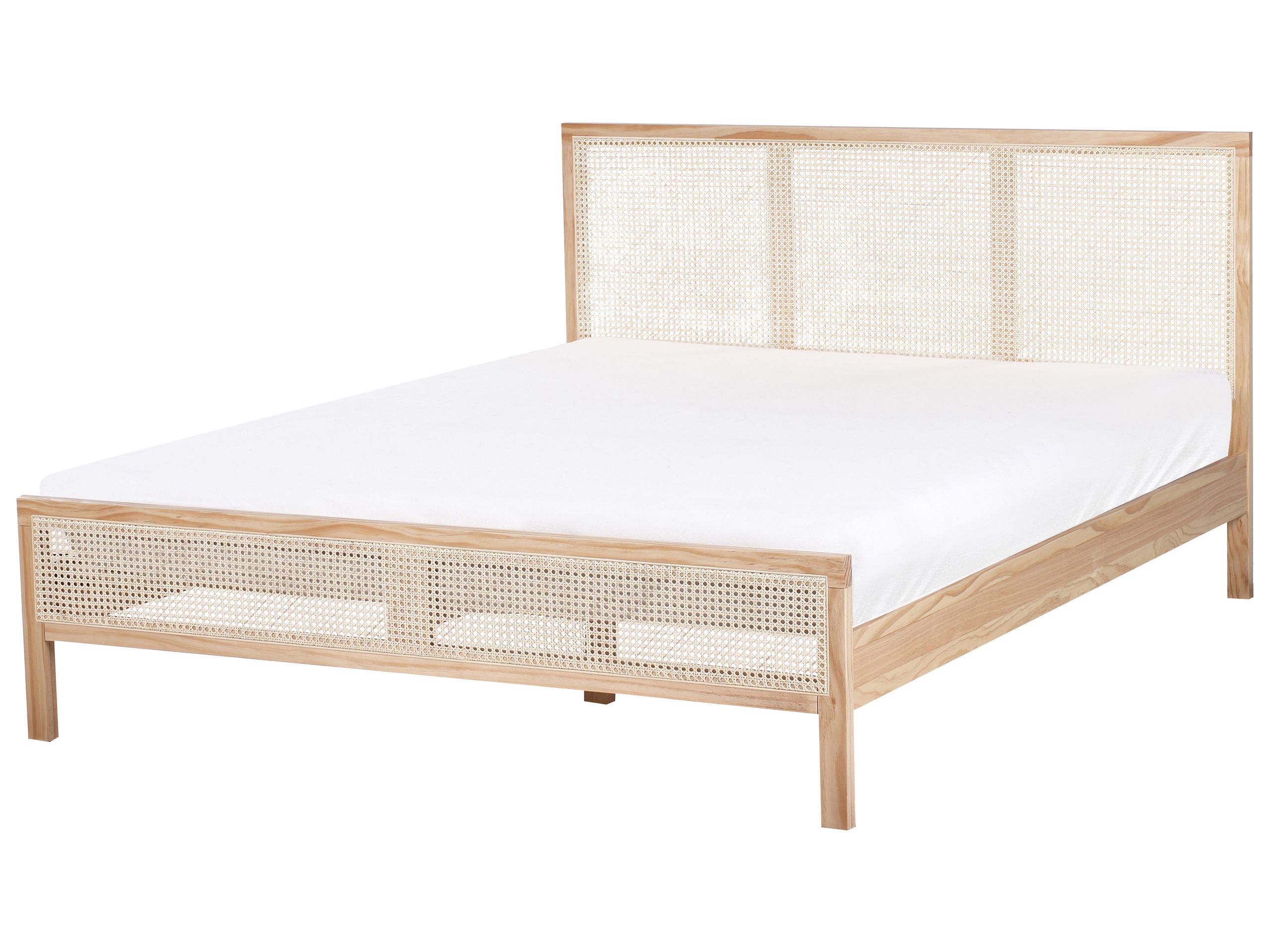 Cama madeira de pinho salernas 160 x 200 cm castanho claro