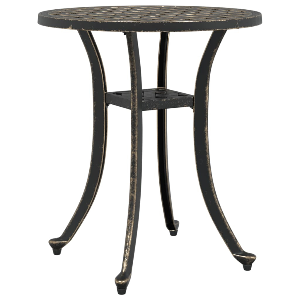 Mesa de jardim ø48x53 cm alumínio fundido bronze