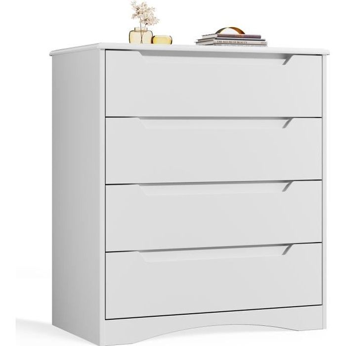 Cômoda com 4 gavetas - branco - 71 x 40 x 82 cm