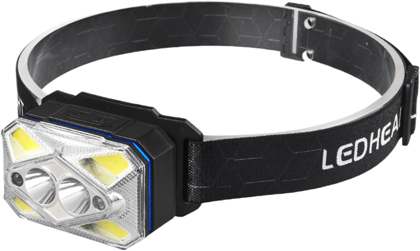 Lanterna LED 9 modos sensor movimento recarregável camping impermeável