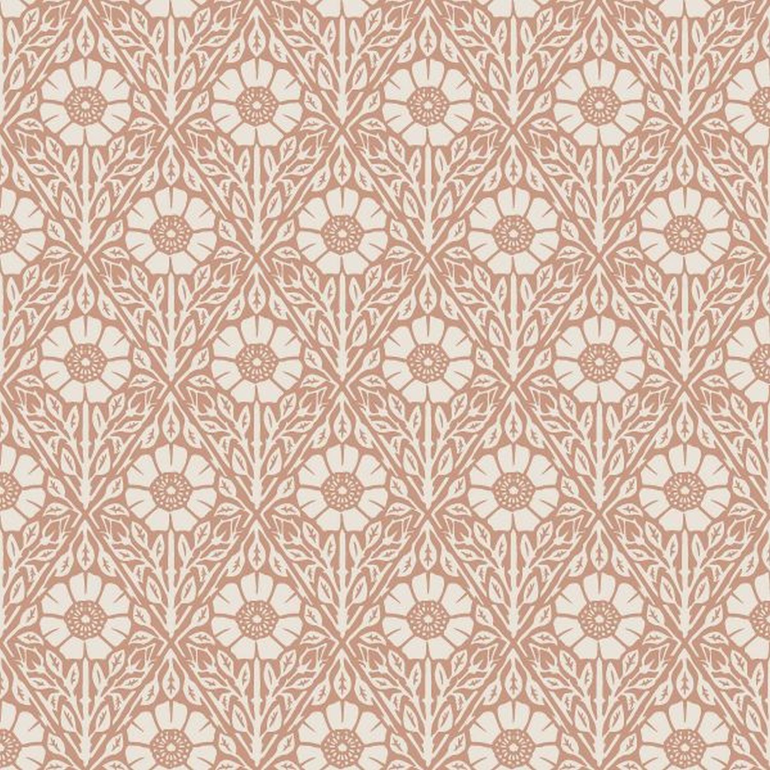 Borastapeter papel de parede flores vintage terracota - 53 cm x 10.05 m