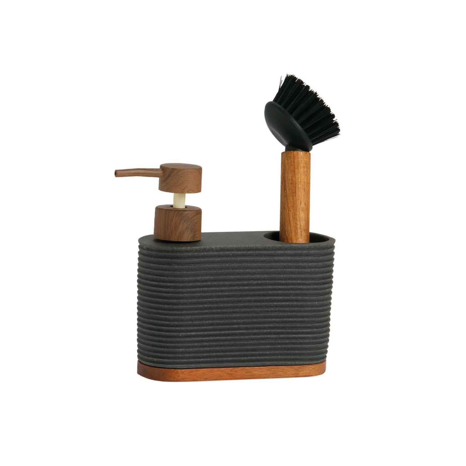 Dispensador de acácia poli/cinza