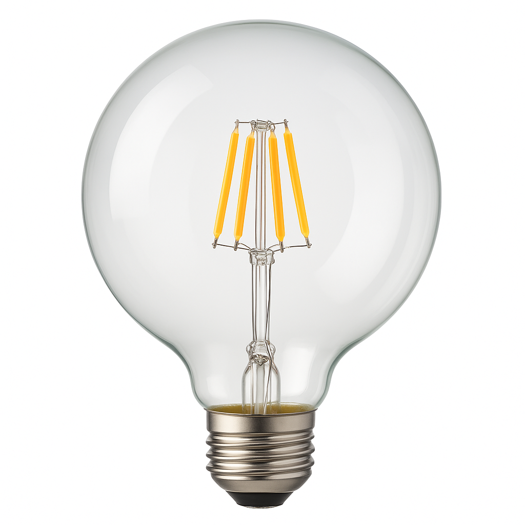 Lâmpada LED globo g125 E27 E27 filamento 8w 800lm. Luz quente 2700k