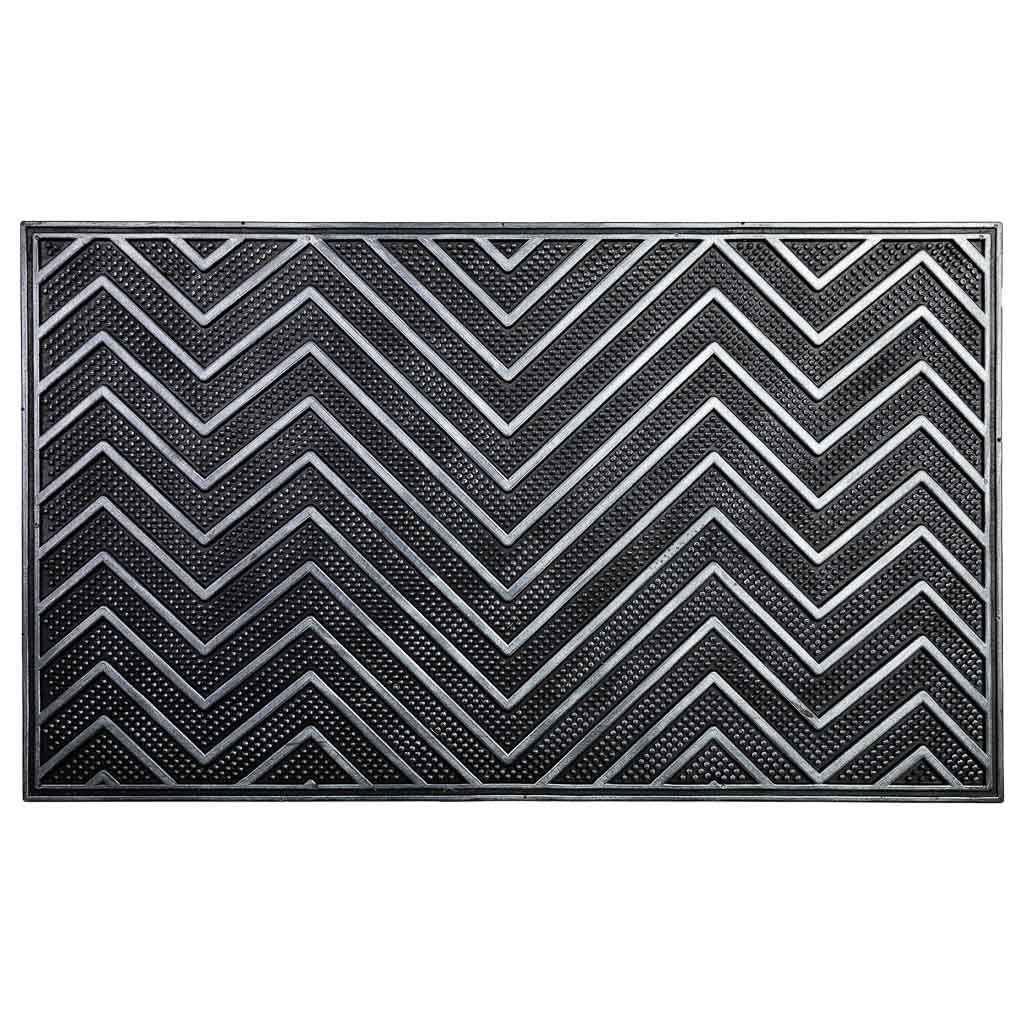 Capacho de borracha preta 45x75x0,7