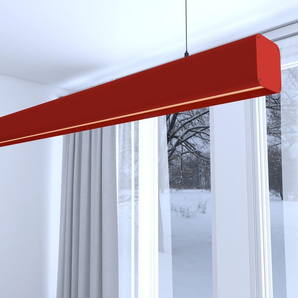 Lámpara lineal techo colgante rojo 0.5 m - luz cálida 2700k