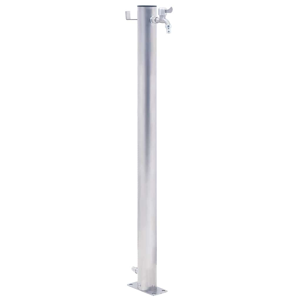 vidaXL fuente de agua para jardín acero inoxidable redonda 100 cm