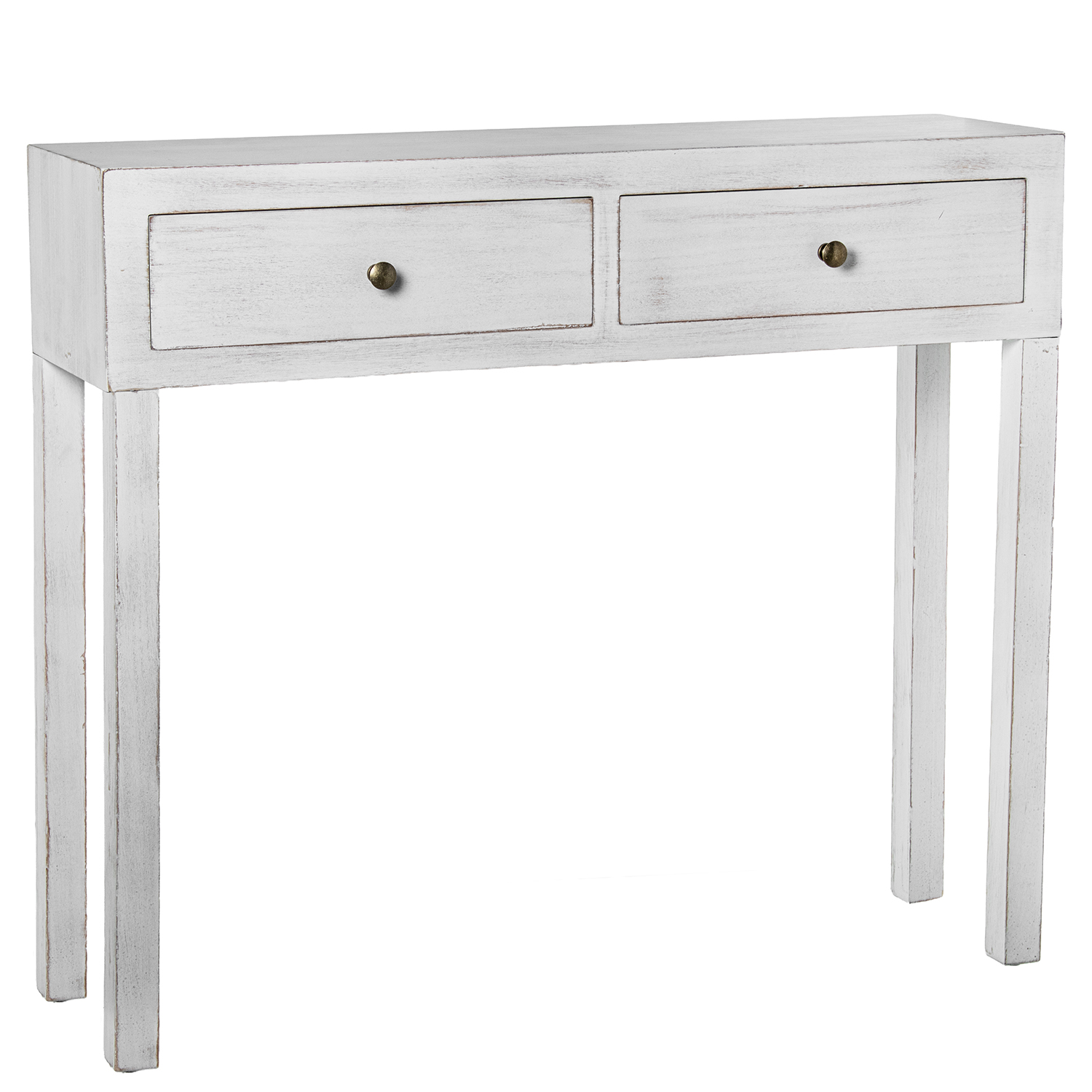 Mesa de entrada de madeira branca feita de mdf e paulownia