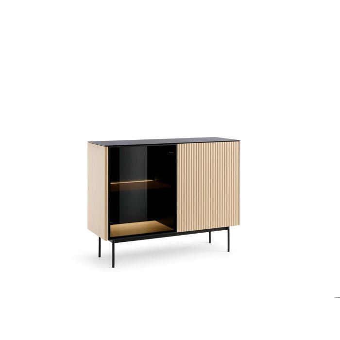 Buffet baixo contemporâneo - carvalho vicenza - 2 portas 107x84x39 cm