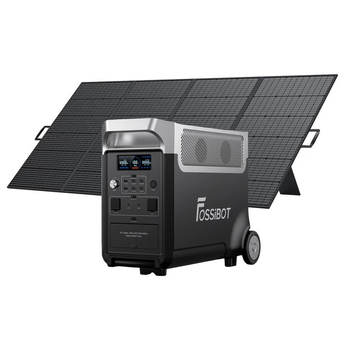 Fossibot - central elétrica portátil 3840wh 3600w com painel