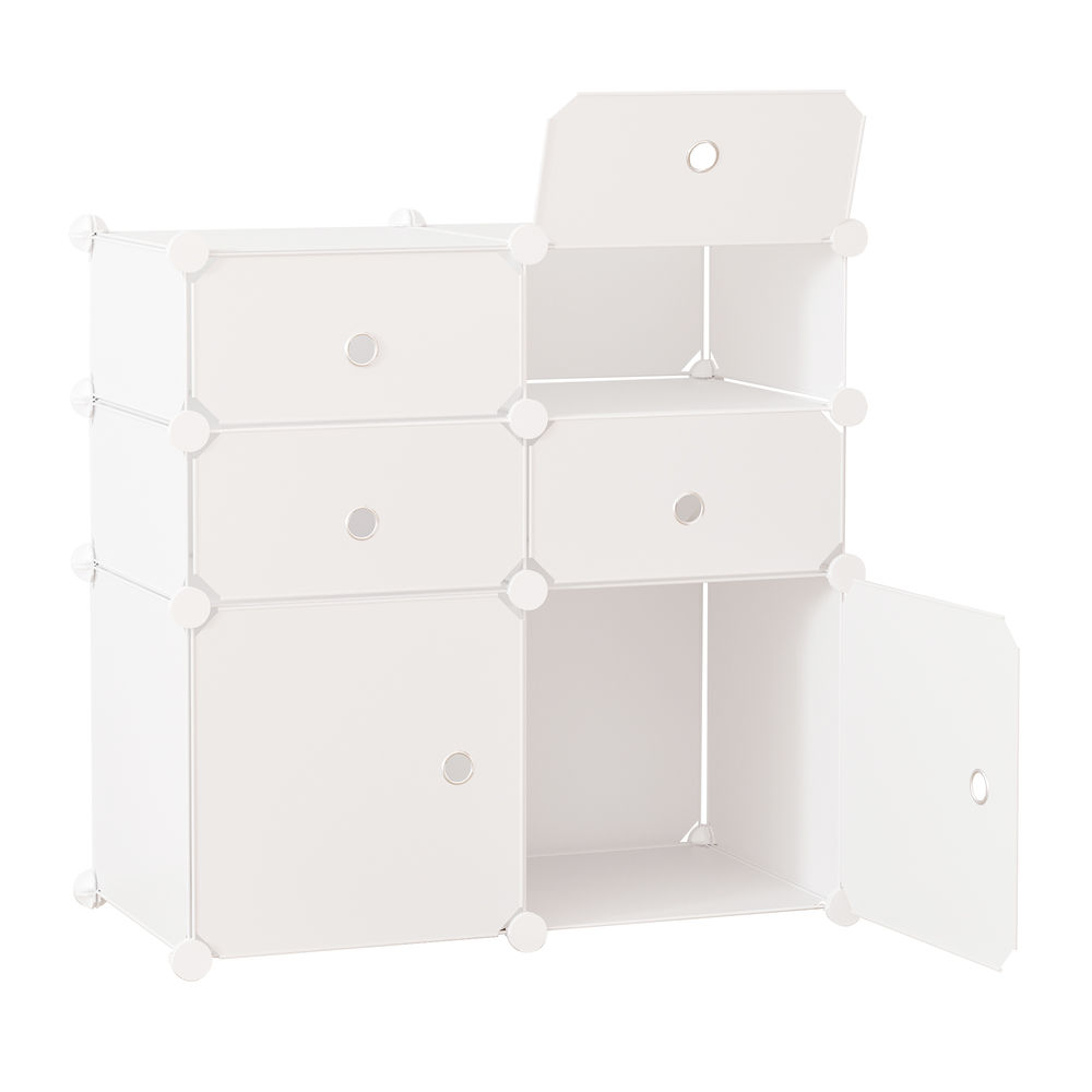 Armário modular 75x37x73 cm pp color blanco Homcom